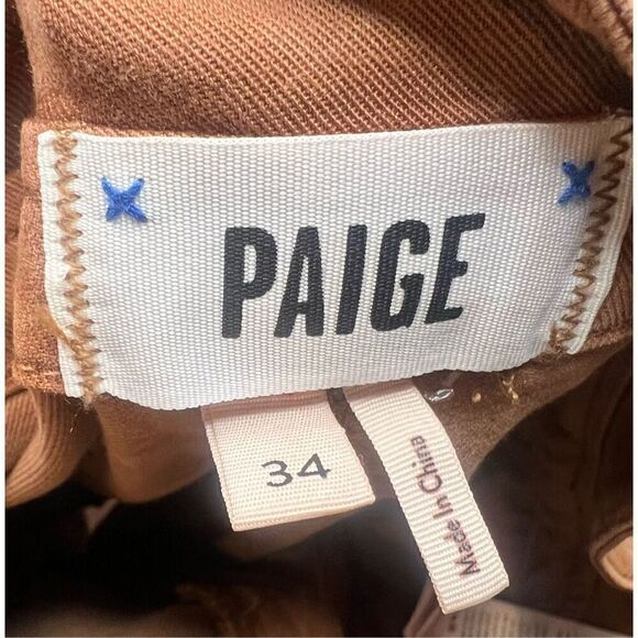 Paige Carley Pleated Short in Mocha NWT Size 34 - Picture 7 of 9